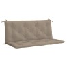 Coussin de banc de jardin taupe 120x(50+50)x7 cm tissu oxford 
