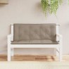 Coussin de banc de jardin taupe 120x(50+50)x7 cm tissu oxford 
