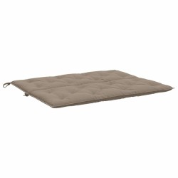 Coussin de banc de jardin taupe 120x(50+50)x7 cm tissu oxford 