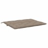 Coussin de banc de jardin taupe 120x(50+50)x7 cm tissu oxford 