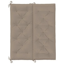 Coussin de banc de jardin taupe 120x(50+50)x7 cm tissu oxford 