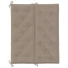 Coussin de banc de jardin taupe 120x(50+50)x7 cm tissu oxford 