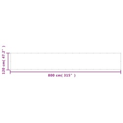 Écran de balcon beige 120x800 cm 100% polyester oxford 