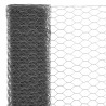 Grillage Acier et revêtement en PVC 25 x 1 m Gris 