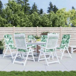 Coussins de chaise à dossier haut lot de 6 modèle de feuille 