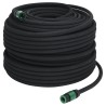 Tuyau d'arrosage de jardin noir 0,6" 100 m caoutchouc 
