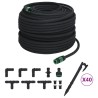 Tuyau d'arrosage de jardin noir 0,6" 100 m caoutchouc 