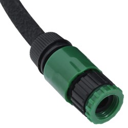 Tuyau d'arrosage de jardin noir 0,6" 100 m caoutchouc 