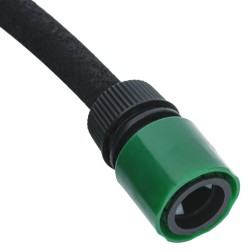Tuyau d'arrosage de jardin noir 0,6" 100 m caoutchouc 