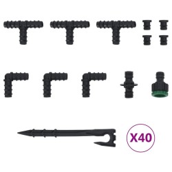 Tuyau d'arrosage de jardin noir 0,6" 100 m caoutchouc 