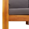 Salon de jardin avec coussins 3 pcs bois massif d'acacia 
