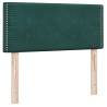 Sommier à lattes de lit et matelas vert foncé 80x220 cm velours 
