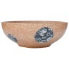 Vasque à poser marron et bleu rond Φ41x14 cm céramique 