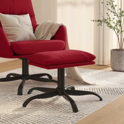 Repose-pied Rouge bordeaux 60x60x36 cm Velours 