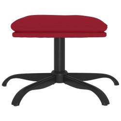 Repose-pied Rouge bordeaux 60x60x36 cm Velours 