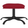 Repose-pied Rouge bordeaux 60x60x36 cm Velours 