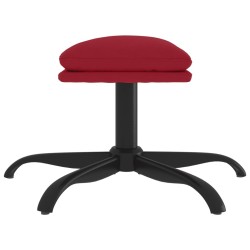Repose-pied Rouge bordeaux 60x60x36 cm Velours 