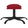 Repose-pied Rouge bordeaux 60x60x36 cm Velours 