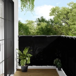 Écran de balcon noir 120x800 cm 100% polyester oxford 