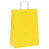 Sacs en papier 250 pcs avec poignées jaune 26x12x35 cm 