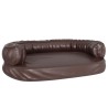 Lit pour chien ergonomique Mousse Marron 88x65 cm Similicuir 