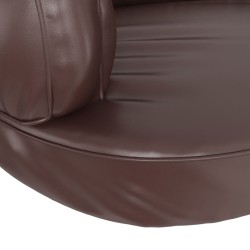 Lit pour chien ergonomique Mousse Marron 88x65 cm Similicuir 