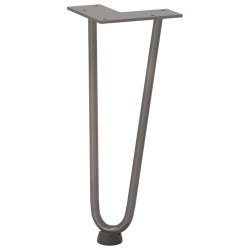 Pieds en épingle à cheveux pour table basse 4 pièces Acier naturel 30 cm Acier massif 