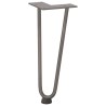 Pieds en épingle à cheveux pour table basse 4 pièces Acier naturel 30 cm Acier massif 