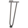 Pieds en épingle à cheveux pour table basse 4 pièces Acier naturel 30 cm Acier massif 