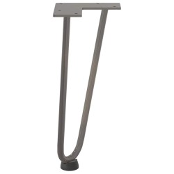 Pieds en épingle à cheveux pour table basse 4 pièces Acier naturel 30 cm Acier massif 
