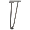 Pieds en épingle à cheveux pour table basse 4 pièces Acier naturel 30 cm Acier massif 