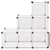 Organisateur de rangement cube avec 6 compartiments Blanc 