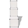 Organisateur de rangement cube avec 6 compartiments Blanc 