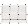 Organisateur de rangement cube avec 6 compartiments Blanc 