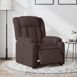 Fauteuil inclinable électrique Marron foncé Tissu 