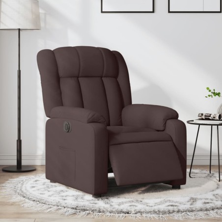 Fauteuil inclinable électrique Marron foncé Tissu 