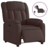 Fauteuil inclinable électrique Marron foncé Tissu 