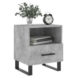 Tables de chevet 2pcs gris béton 40x35x47,5cm bois d’ingénierie 