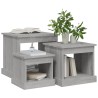 Tables basses 3 pcs sonoma gris bois d'ingénierie 