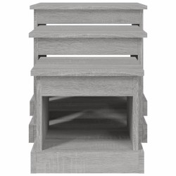 Tables basses 3 pcs sonoma gris bois d'ingénierie 
