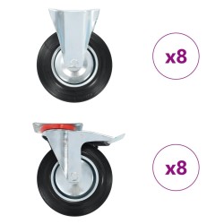 16 pcs Roulettes 200 mm 