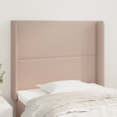 Tête de lit avec oreilles Cappuccino 83x16x118/128cm Similicuir 