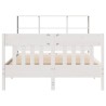 Cadre de lit sans matelas blanc 120x190 cm bois de pin massif 
