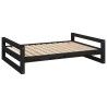 Lit pour chien Noir 105,5x75,5x28 cm Bois de pin solide 