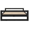 Lit pour chien Noir 105,5x75,5x28 cm Bois de pin solide 