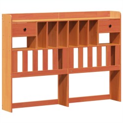 Cadre de lit sans matelas cire marron 160x200cm bois pin massif 