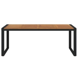 Table de jardin et pieds en forme de U 200x90x75 cm bois acacia 