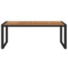 Table de jardin et pieds en forme de U 200x90x75 cm bois acacia 