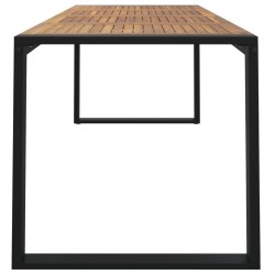 Table de jardin et pieds en forme de U 200x90x75 cm bois acacia 