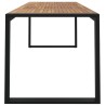 Table de jardin et pieds en forme de U 200x90x75 cm bois acacia 